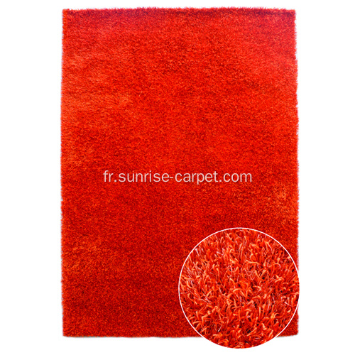 Mélange de deux fils tapis Shaggy couleur unie